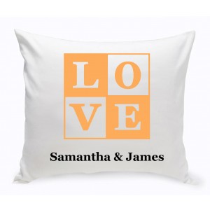 JDS Personalized Gifts Personalized Unity Love Cotton Throw Pillow JMSI2692